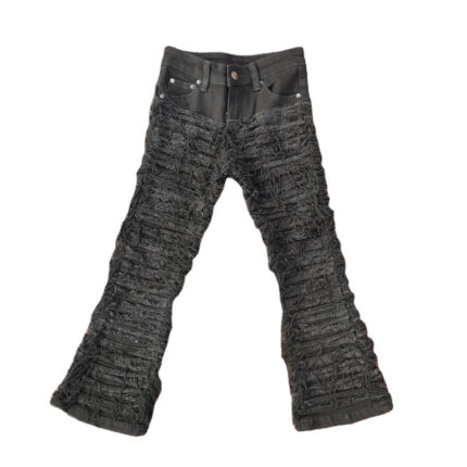 Black Kids Stacked Jeans